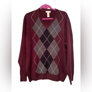 Dockers Argyle Print Sweater size Large
